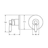 Fienza Eleanor Brass Wall Mixer