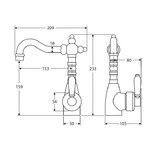 Fienza Eleanor Sheperds Crook Brass Basin Mixer