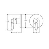 Fienza Eleanor Shower/Bath Wall Mixer Ceramic Lever