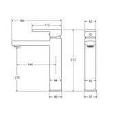 Fienza Koko Brass Medium Rise Basin Mixer