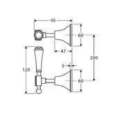 Fienza Lillian Ceramic Lever Wall Top Assemblies