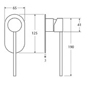 Fienza Isabella Care Shower/Bath Wall Mixer with Oval Plate