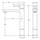 Fienza Koko Brass Tall Basin Mixer