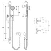 Fienza Lillian Cross Handle Shower Set