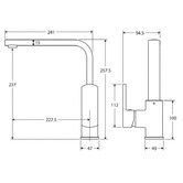 Fienza Koko Brass Swivel Kitchen Mixer Tap