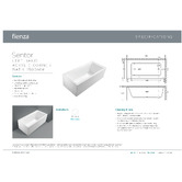Fienza Sentor 1650mm Left Hand Acrylic Bath Tub