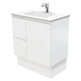 Fienza Vanessa Fingerpull 750mm Satin White Floor Standing Vanity Unit