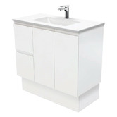 Fienza Vanessa Fingerpull 900mm Satin White Freestanding Vanity