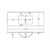Fienza Vanessa Hampton 1200mm White Wall Hung Vanity Unit