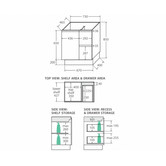 Fienza Vanessa Fingerpull 750mm Satin White Floor Standing Vanity Unit