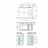Fienza Vanessa Fingerpull 900mm White Gloss Freestanding Vanity Unit