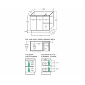 Fienza Vanessa Fingerpull 900mm Satin White Freestanding Vanity