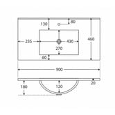 Fienza Vanessa Fingerpull 900mm White Gloss Freestanding Vanity Unit