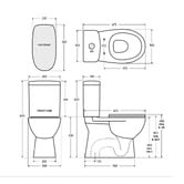 Fienza Stella Ceramic Closed Coupled Toilet Suite
