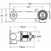 Fienza Quik-Switch Universal Basin/Bath Mixer In-Wall Body