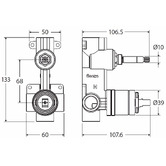 Fienza Quik-Switch Universal Shower Mixer Diverter In-Wall Body
