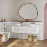 Fienza Kaya Floor Mounted Bath Mixer With Hand Shower