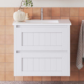 Fienza Vanessa Hampton 750mm White Wall Hung Vanity Unit