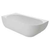 Fienza Matta 1750mm Gloss White Solid Surface Corner Bath
