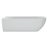 Fienza Matta 1750mm Gloss White Solid Surface Corner Bath