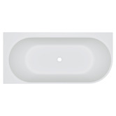 Fienza Matta 1750mm Gloss White Solid Surface Corner Bath