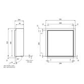 Fienza InvisiCab 342 x 322 x 104mm Concealed Bathroom Cabinet