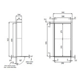 Fienza InvisiCab 342 x 622 x 104mm Concealed Bathroom Cabinet