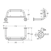 Fienza Accessible Stainless Steel Toilet Back Rest