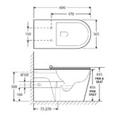 Fienza Isabella Care S-Trap Wall-Faced Toilet Pan