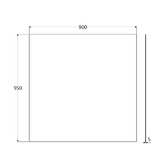 Fienza Pencil Edge Rectangular Wall Mirror