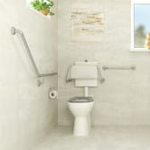 Fienza Accessible 900 x 700mm Stainless Steel Right-Hand Grab Rail