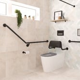 Fienza Accessible 900 x 700mm Stainless Steel Right-Hand Grab Rail