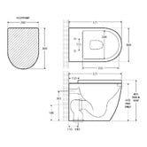 Fienza Alix Rimless Wall Faced Toilet Pan