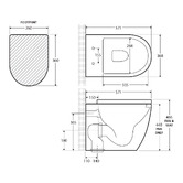 Fienza Alix Wall Faced Toilet Pan With Geberit Kappa Under Counter Cistern