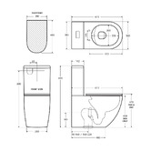 Fienza Alix Rimless Slim Seat Back to Wall Toilet Suite