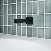 Fienza Hustle 180mm Matt Black Bath Outlet