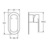 Fienza Empire Bath &amp; Shower Wall Mixer