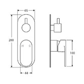 Fienza Empire Bath &amp; Shower Wall Diverter Mixer
