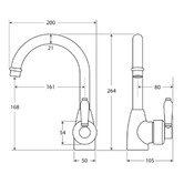 Fienza Eleanor Gooseneck Basin Mixer