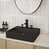 Fienza Matt Black Petra Above Counter Ceramic Basin