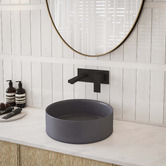 Fienza Dark grey Reba Above Counter Ceramic Basin