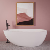 Fienza Bahama Matte White Freestanding Bath with Overflow