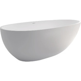 Fienza Bahama Matte White Freestanding Bath with Overflow