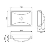 Fienza Kados Semi Inset Ceramic Basin