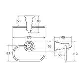 Fienza Lillian Metal Toilet Roll Holder