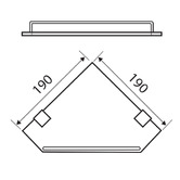Fienza Modena Metal &amp; Glass Bathroom Corner Shelf