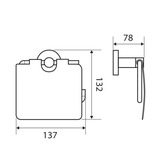 Fienza Chrome Michelle Toilet Paper Holder with Flap