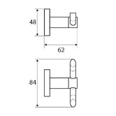 Fienza Chrome Michelle Double Robe Hook
