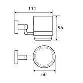 Fienza Michelle Chrome Tumbler &amp; Holder Set