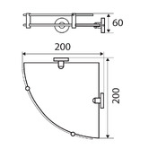 Fienza Michelle Chrome Glass Bathroom Corner Shelf